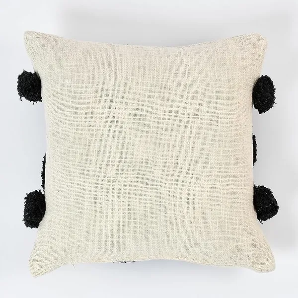 Black_Premium_Gem_Hand_Woven_Table_Tufted_Boho_Cushion_Cover_Pack_Of_2,_Size_-_16x16_Inch_(_Filler_not_include_)