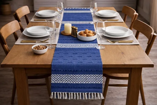 Blue_Premium_Siri_Handwoven_table_runner,_Size_-_12x72_Inch