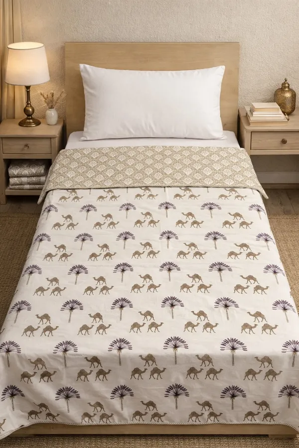 Rowen_Cotton_Printed_Single_Bed_(Reversible)
Comforter/Dohar