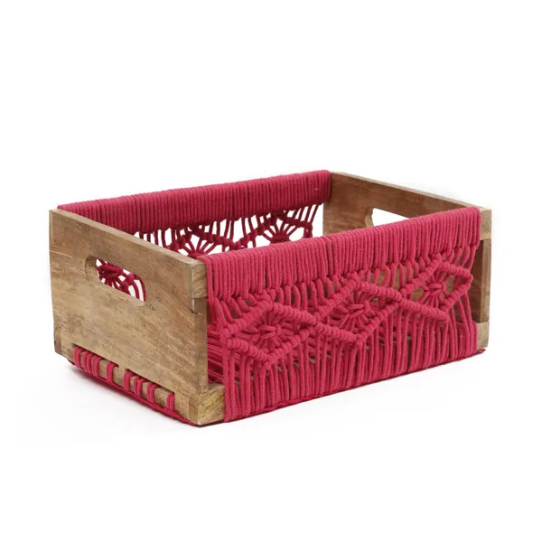 Pink_Premium_Irish_Macrame_Basket_Pack_Of_3