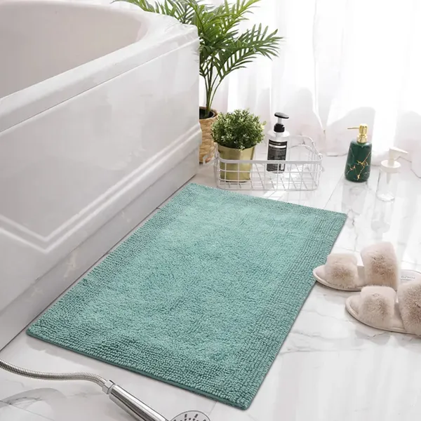 Turquoise_Premium_Swarn_Bath_Mat,_Size_-_50x80_CM