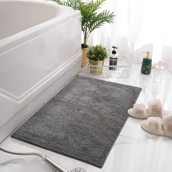 Grey_Premium_Swarn_Bath_Mat,_Size_-_50x80_CM