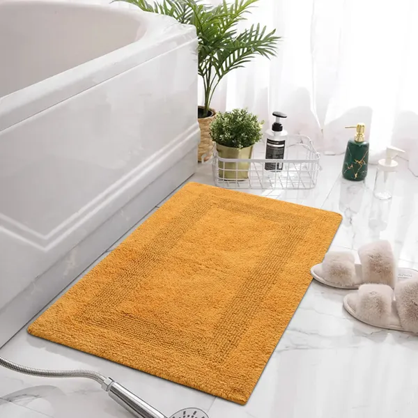 Orange_Premium_Swarn_Bath_Mat,_Size_-_50x80_CM