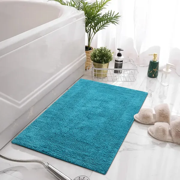 Turquoise_Premium_Swarn_Bath_Mat,_Size_-_40x60_CM