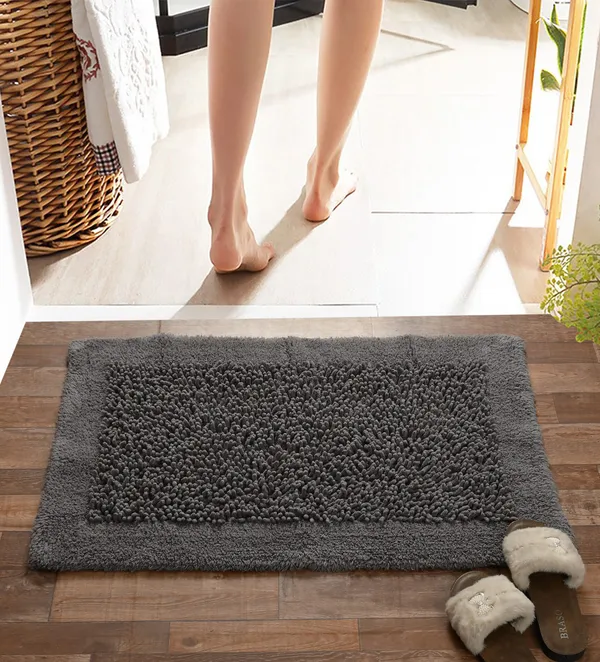 Grey_Premium_Twist_Bath_Mat,_Size_-_50x80_CM