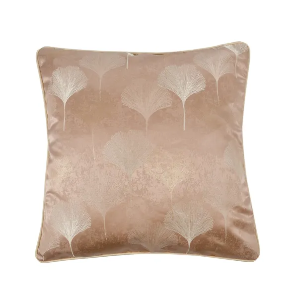 Peach_Premium_Leaf_Velvet_Cushion_Cover
