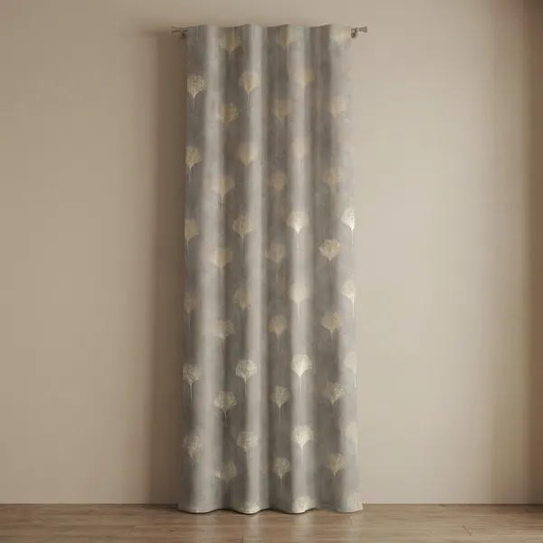 Grey_Premium_Leaf_Polyester_Door_Curtain_And_Window_Curtain