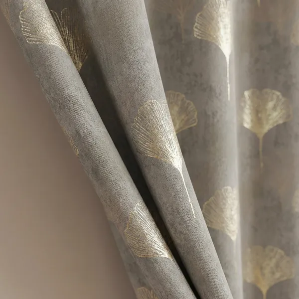 Grey_Premium_Leaf_Polyester_Door_Curtain_And_Window_Curtain