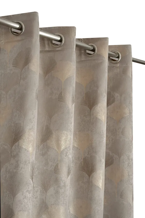Grey_Premium_Leaf_Polyester_Door_Curtain_And_Window_Curtain