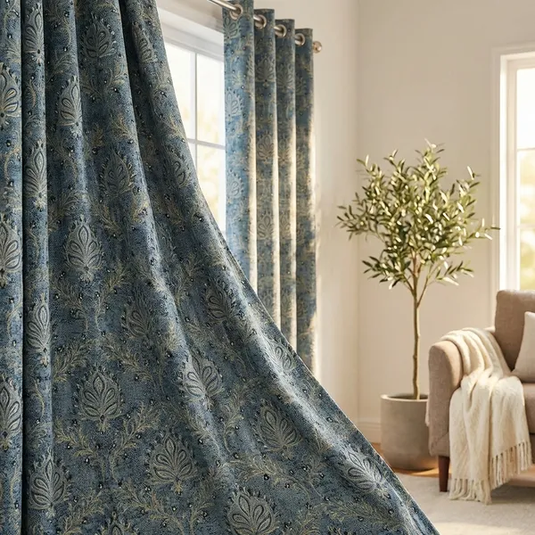 Fade_Blue_Premium_Edge_Polyester_Window_Curtain,_Size_-_4x5_ft,_Pack_of_2_pcs