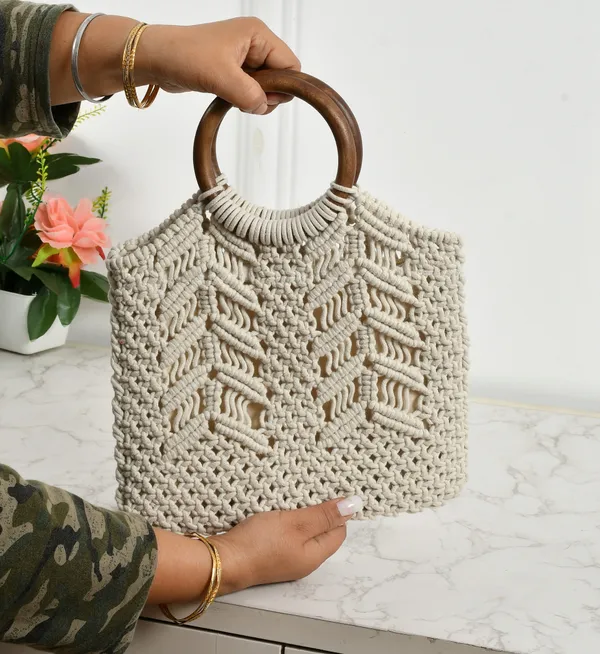 White_Premium_Rock_Macrame_Hand_Bag_Natural