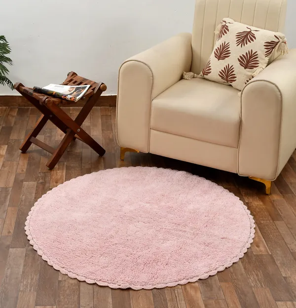 Pink_Premium_Luro_Cotton_Tufted_Rug