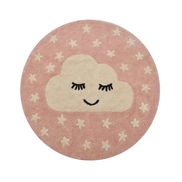 Pink_Premium_Smiley_Cotton_Tufted_Kids_Rug