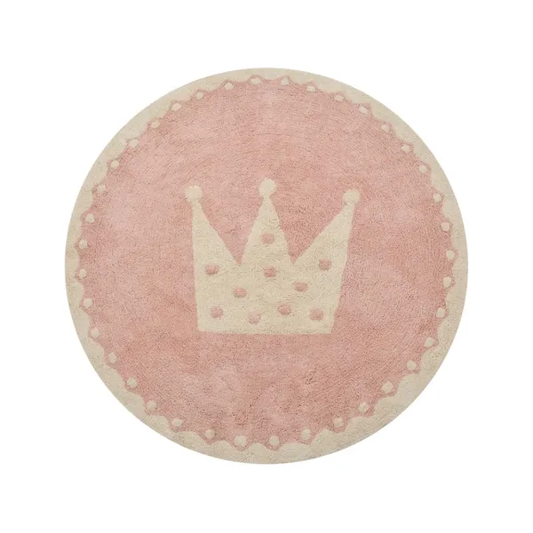 Peach_Premium_Crown_Cotton_Tufted_Kids_Rug