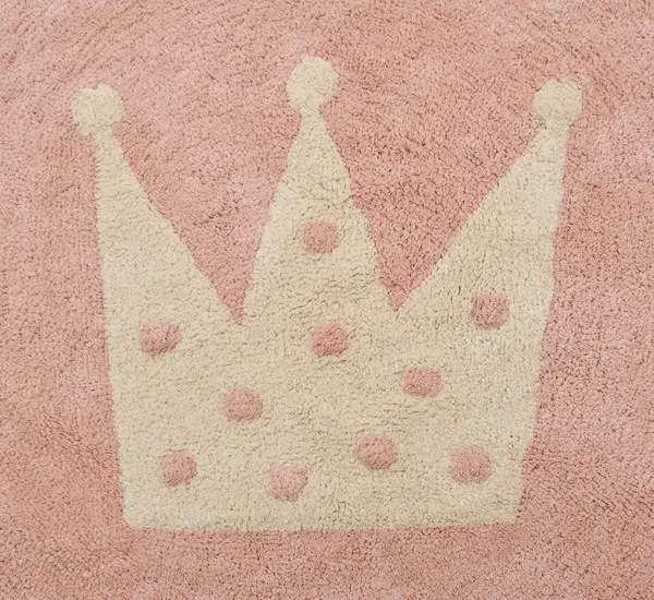 Peach_Premium_Crown_Cotton_Tufted_Kids_Rug