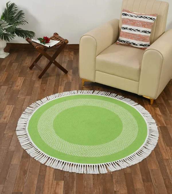 Green_Premium_Braide_Caffe_Cotton_Round_Rug,_120x120_CM