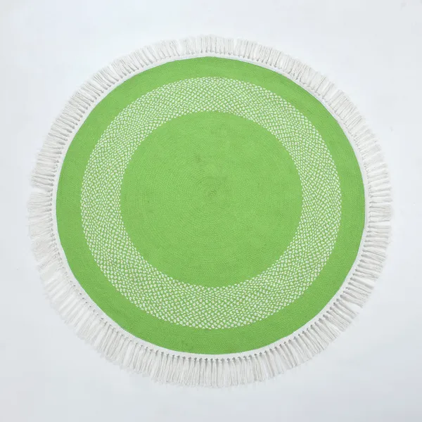 Green_Premium_Braide_Caffe_Cotton_Round_Rug,_120x120_CM