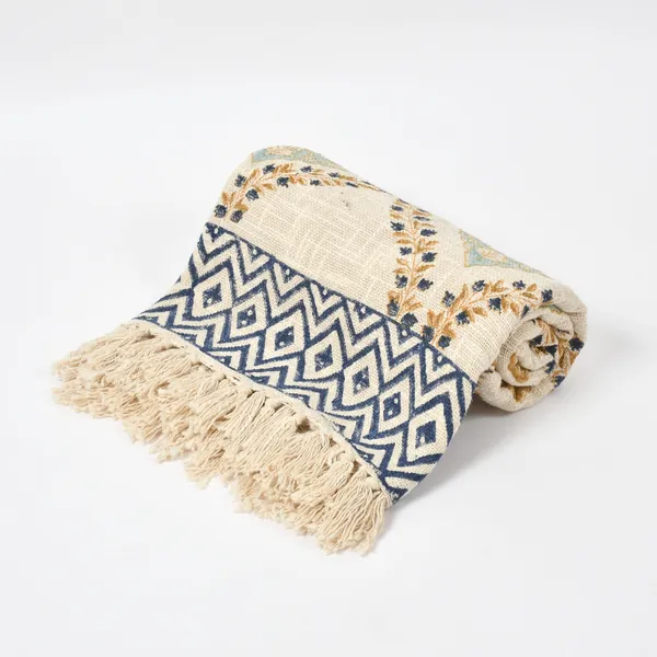 Multicolor_Premium_Grace_Block_Printed_Throw,_Size_-_130x180_CM