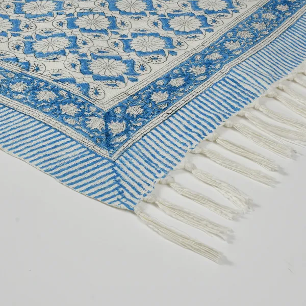Blue_Premium_Bloom_Block_Printed_Throw,_Size_-_130x180_CM