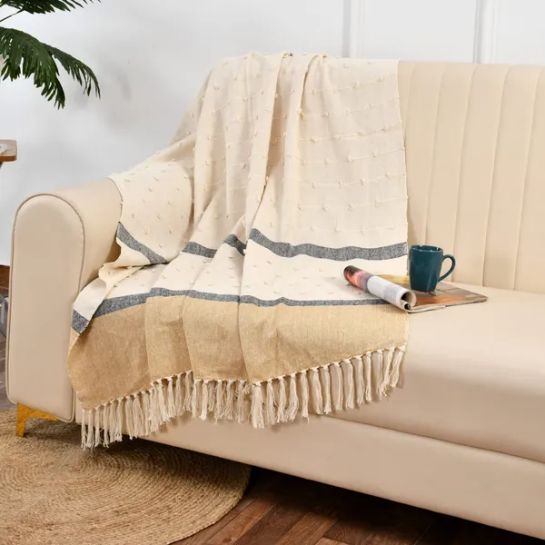 Off_White_Premium_Cotton_Bliss_Throw,_Size_-_130x180_CM