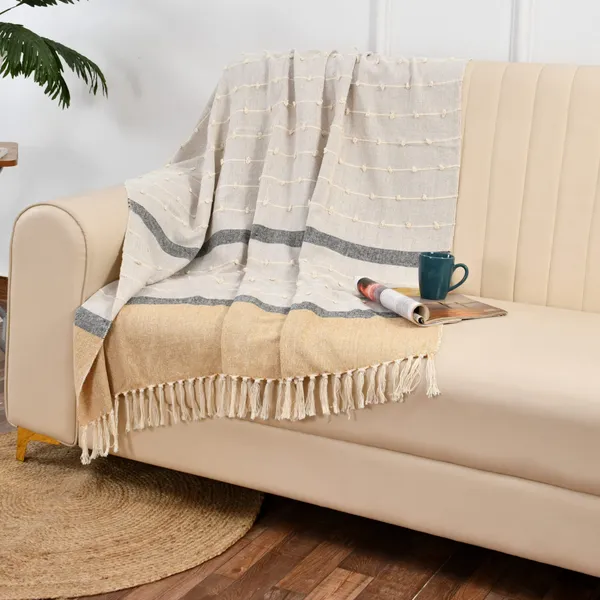 Off_White_Premium_Cotton_Bliss_Throw,_Size_-_130x180_CM