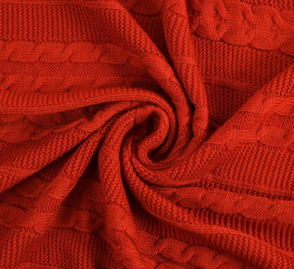 Red_Premium_Blossom_Knitted_Throw,_Colour_-_Maroon,_Size_-_130x180_CM