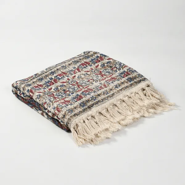 Multicolour_Antique_Aura_Block_Printed_Throw,_Size_-_130x180_CM