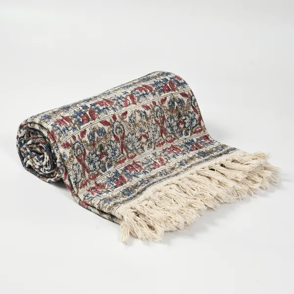 Multicolour_Antique_Aura_Block_Printed_Throw,_Size_-_130x180_CM