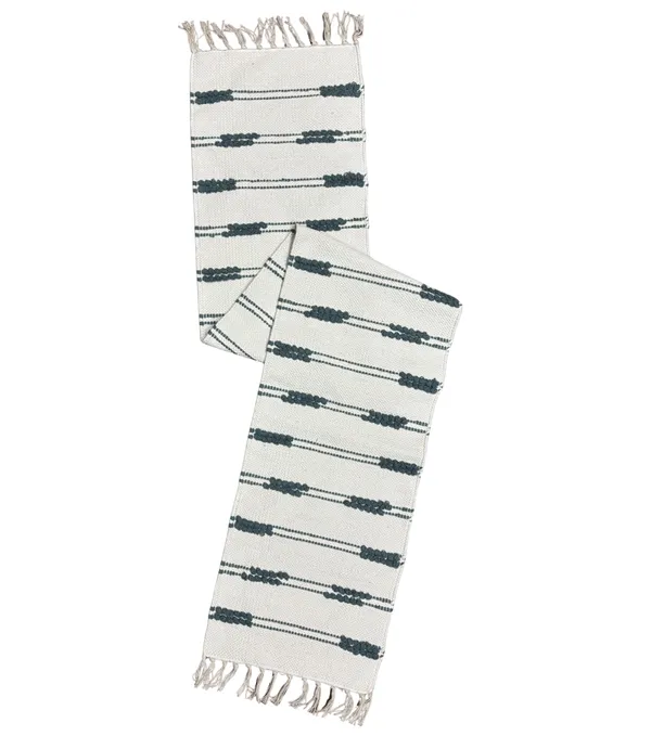 Premium_Loop_Stripe_Handwoven_Table_Runner_-_Blue_&_White,_Size_-_12x72_Inch