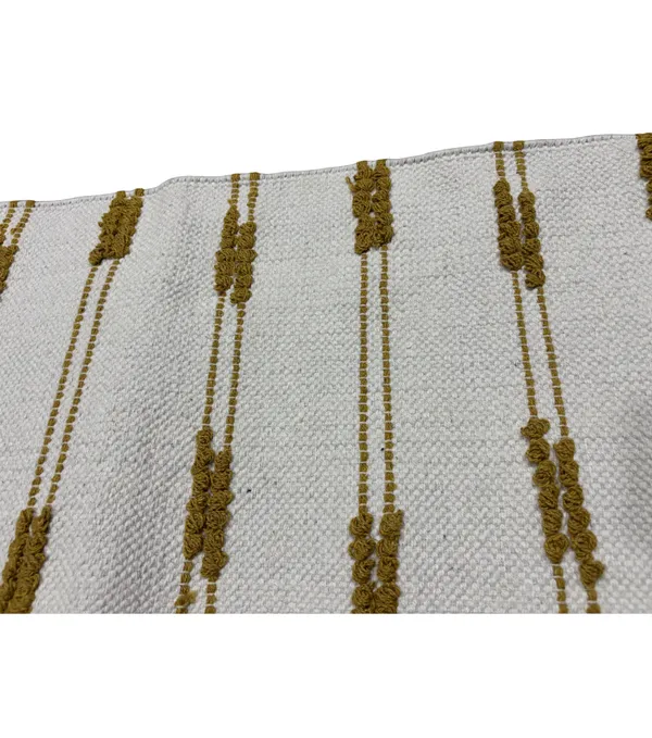 Premium_Loop_stripe_Handwoven_Table_Runner_-_Yellow_&_White,_Size_-_12x72_Inch