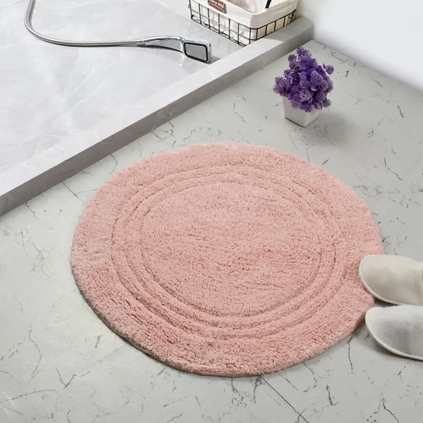 Linea_Round_Bathmat_-_Pink,_Size_-_60_CM_Round