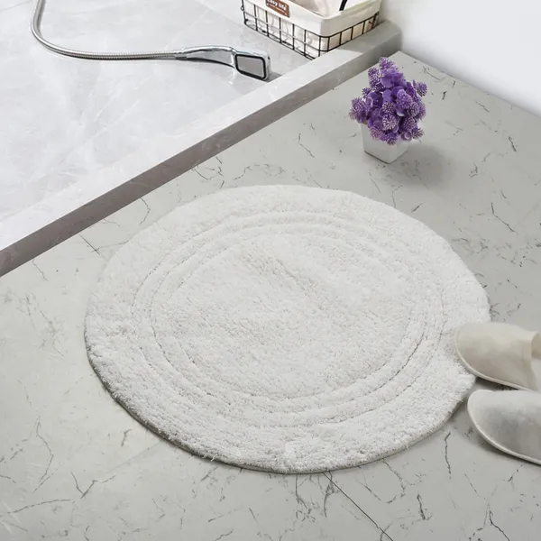 Linea_Round_Bathmat_-_White,_Size_-_60_CM_Round