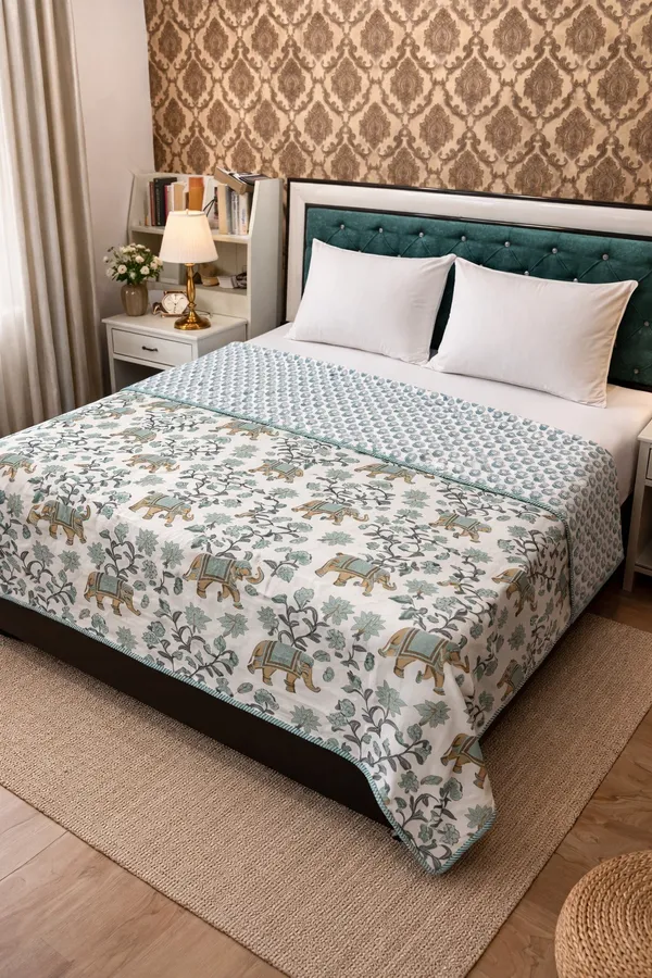 Mimosa_Cotton_Printed_Double_Bed_(Reversible)
Comforter/Dohar