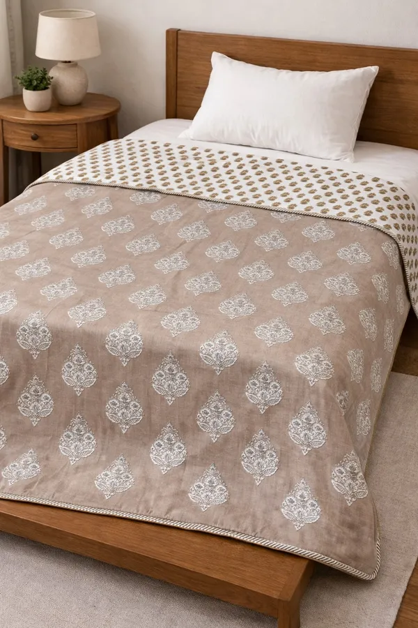 Hazel_Cotton_Printed_Single_Bed_(Reversible)
Comforter/Dohar_-_Rust