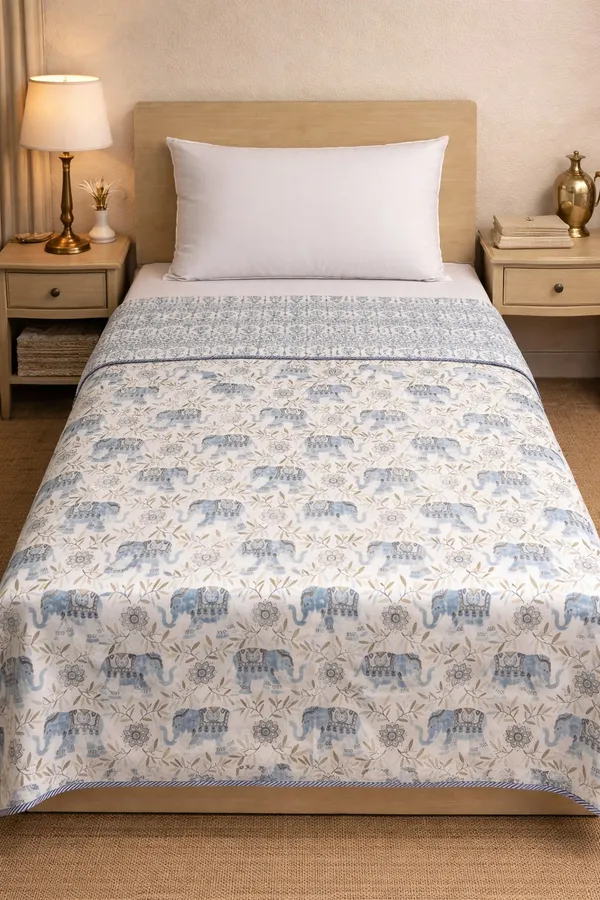 Eletree_Cotton_Printed_Single_Bed_(Reversible)
Comforter/Dohar