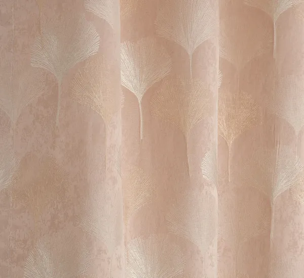 Peach_Premium_Leaf_Polyester_Door_Curtain,_Size_-_4x7_ft,_Pack_of_2_pcs