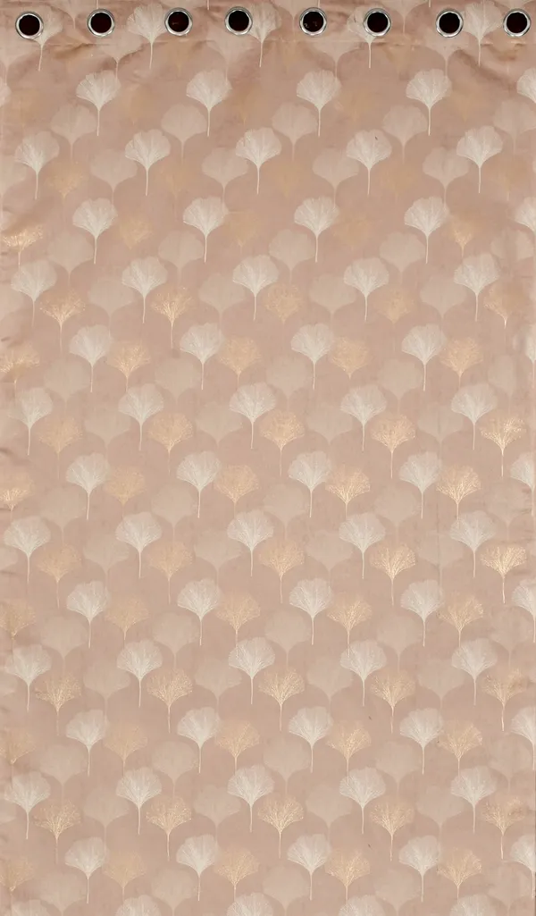 Peach_Premium_Leaf_Polyester_Door_Curtain,_Size_-_4x7_ft,_Pack_of_2_pcs