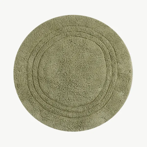 Linea_Round_Bathmat_-_Sage_Green,_Size_-_60_CM_Round