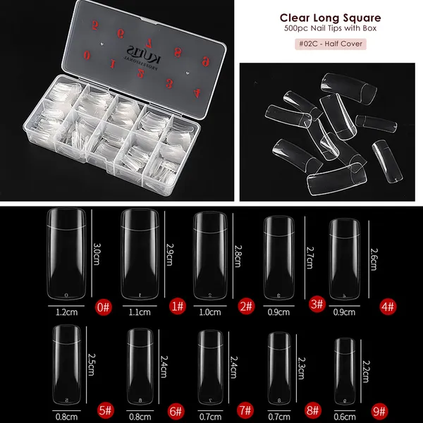 Kulis_-_Clear_Nail_Extension_Tips_-_Square_-_2C