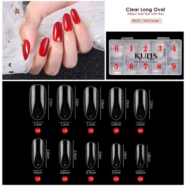 Kulis_-_Clear_Nail_Extension_Tips_-_Long_Oval_-_7C