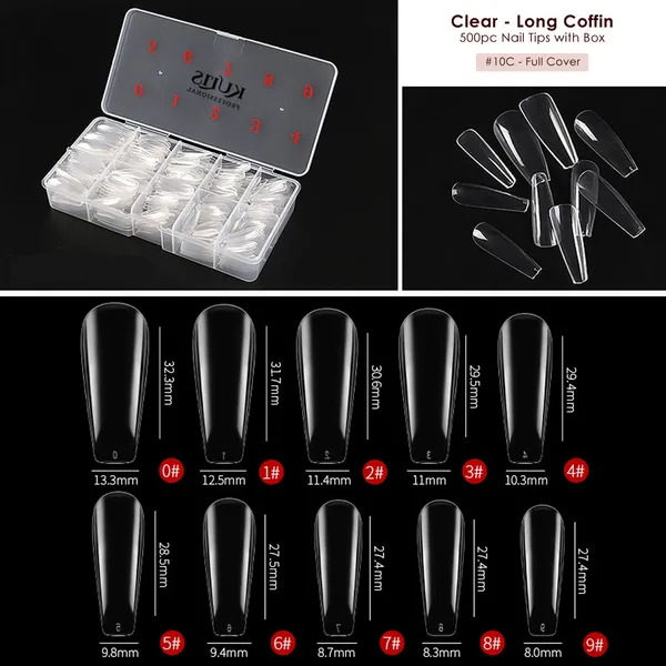 Kulis_-_Clear_Nail_Extension_Tips_-_Long_Coffin_-_10C