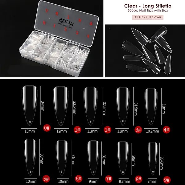 Kulis_-_Clear_Nail_Extension_Tips_-_Long_Stiletto_-_11C