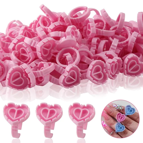 Kulis_-_Eyelash_Glue_Ring_-_Heart_Shape_-_100Pcs/Pkt