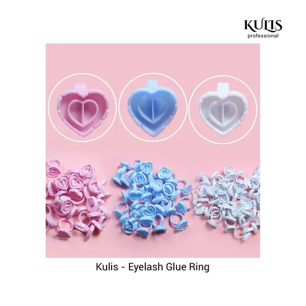Kulis_-_Eyelash_Glue_Ring_-_Heart_Shape_-_100Pcs/Pkt