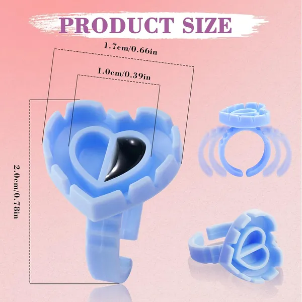 Kulis_-_Eyelash_Glue_Ring_-_Heart_Shape_-_100Pcs/Pkt