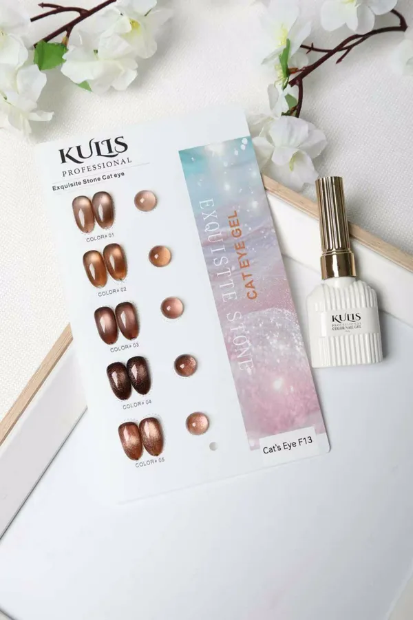 KULIS_Professional_Exquisite_Stone_Cat_Eye_Gel_–_F13_(Premium_Magnetic_Nail_Polish_Set)_with_ShadeCard