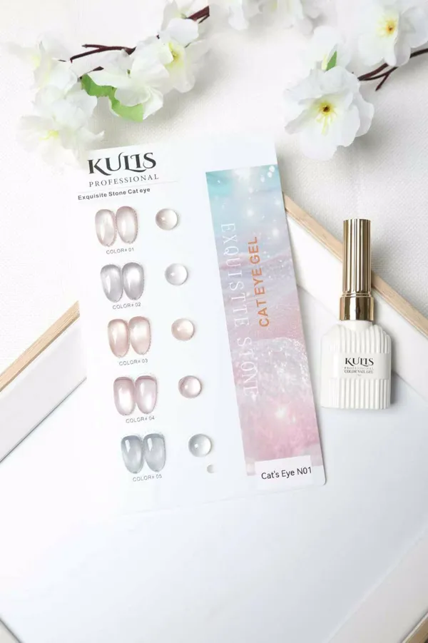 KULIS_Professional_Exquisite_Stone_Cat_Eye_Gel_–_N01_(Premium_Magnetic_Nail_Polish_Set)_with_Shade_Card