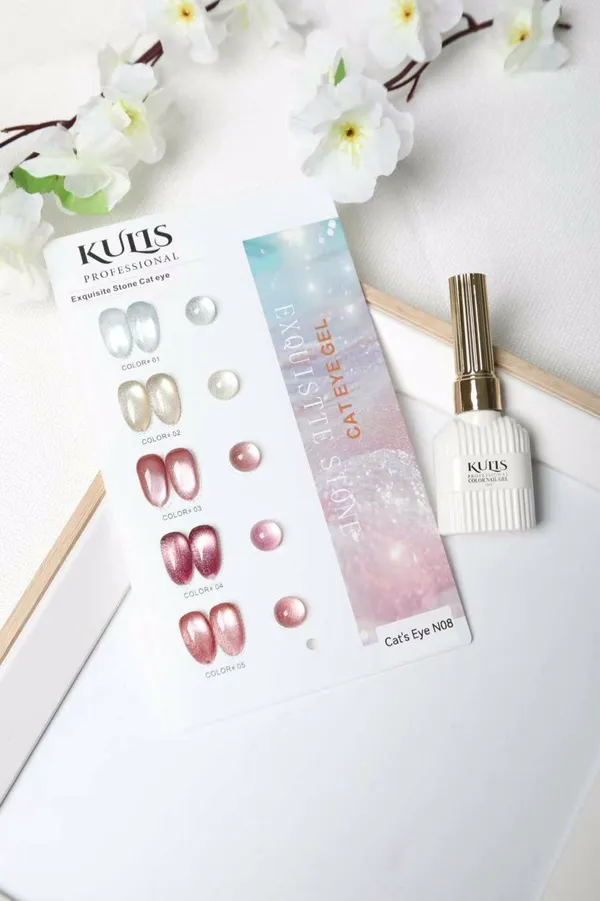 KULIS_Professional_Exquisite_Stone_Cat_Eye_Gel_–_N08_(Premium_Magnetic_Nail_Polish_Set)_with_ShadeCard