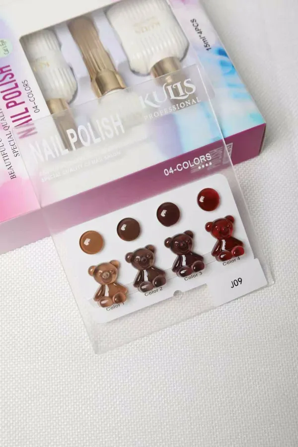 KULIS_Professional_Nail_Polish_Set_–_4_Rich_Brown_&_Wine_Shades_(J09)_|_Glossy_Finish_Collection