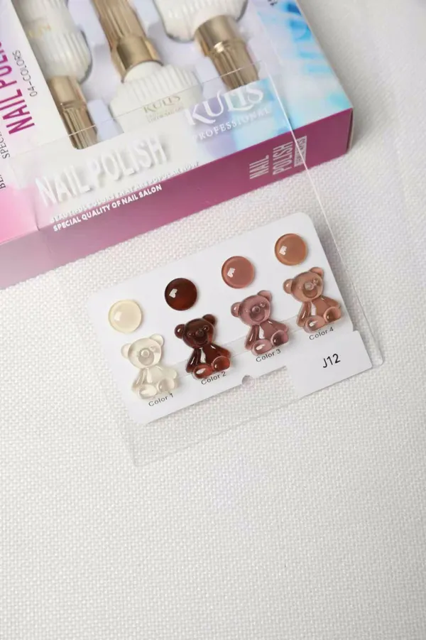 KULIS_Professional_Nail_Polish_Set_–_4_Rich_Brown_&_Wine_Shades_(J12)_|_Glossy_Finish_Collection